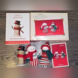 Hallmark Keepsake Snowman Ornament Bundle With Original Boxes